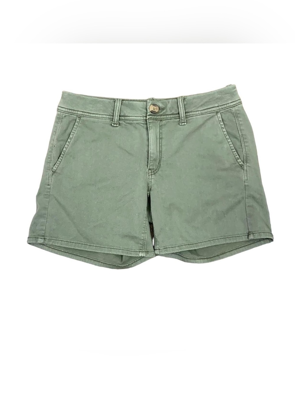 American Eagle Olive Green Midi Shorts